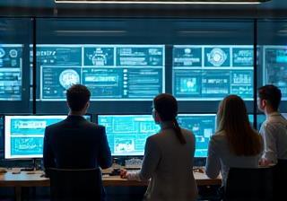 Team working on enterprise connectivity dashboard